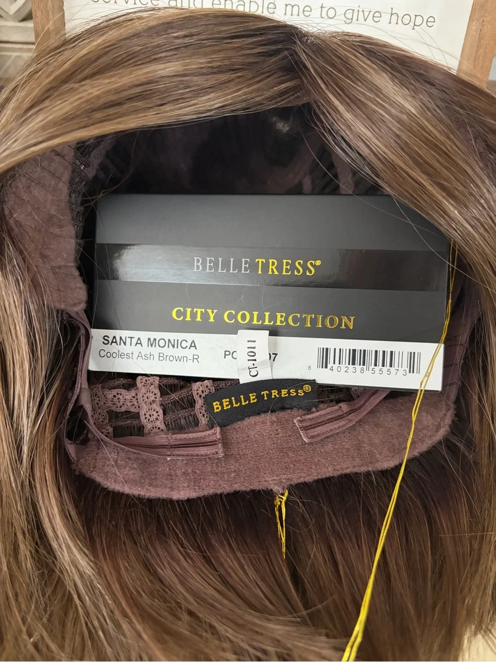 BelleTress Santa Monica Wig in Cool Ash Brown R. Heat friendly, NEW!